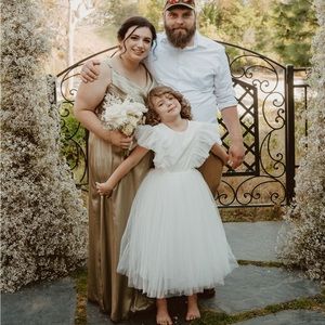 Revelry Maternity Skye Satin Dress in Silver Sage